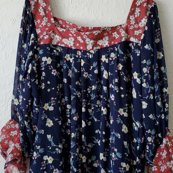 Nwt Suzanne Betro Twin Print Tunic lined 1x - Picture 9 of 9